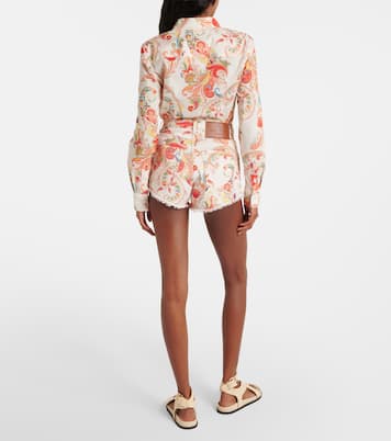 Bedruckte Mid-Rise Jeansshorts | Etro