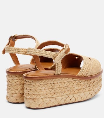 Sandales à plateforme Arty en raphia | Clergerie