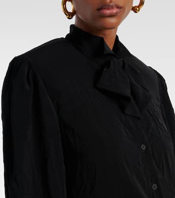Tie-neck crêpe blouse | Balenciaga