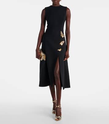 Embellished wool-blend cocktail dress | Oscar de la Renta