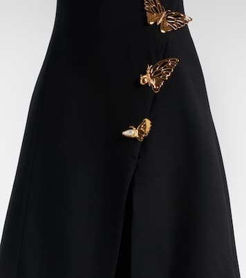 Embellished wool-blend cocktail dress | Oscar de la Renta