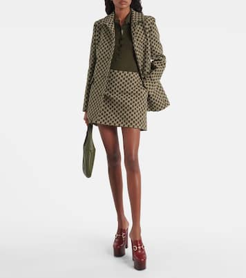 Web Stripe cashmere and silk polo sweater | Gucci