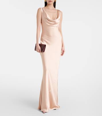 Robe longue en satin | Norma Kamali