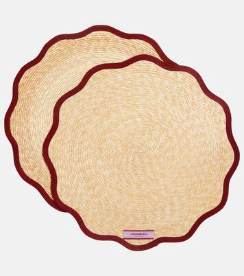 Set Cloud Solid Bordeaux aus zwei Tischsets | La DoubleJ