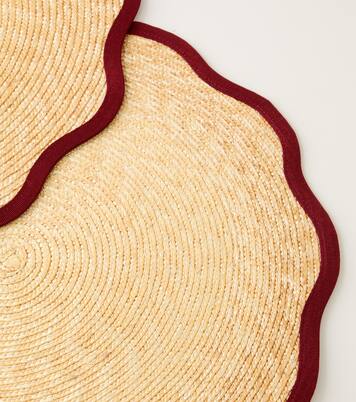 Set Cloud Solid Bordeaux aus zwei Tischsets | La DoubleJ