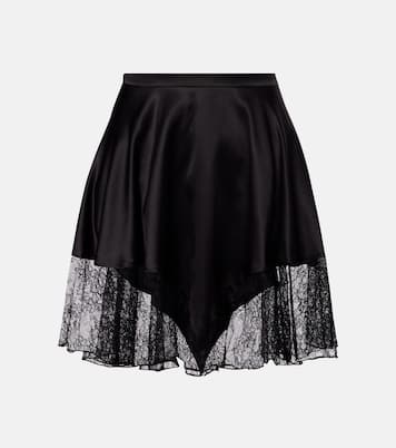 Minirock aus Satin mit Spitze | Nina Ricci