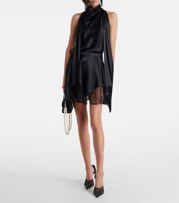 Minirock aus Satin mit Spitze | Nina Ricci