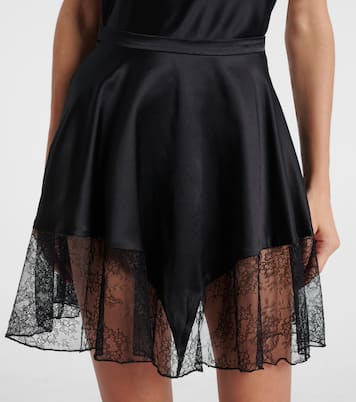 Minirock aus Satin mit Spitze | Nina Ricci