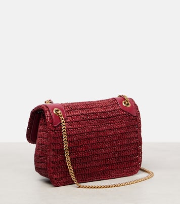 Niki Mini raffia shoulder bag | Saint Laurent