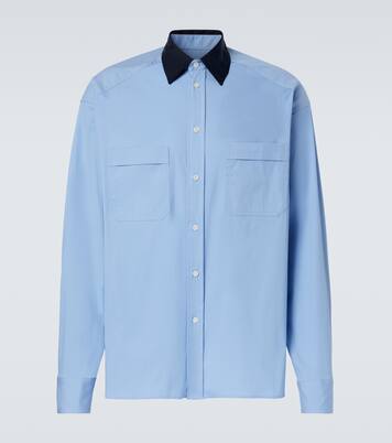 Cotton-blend poplin shirt | Plan C