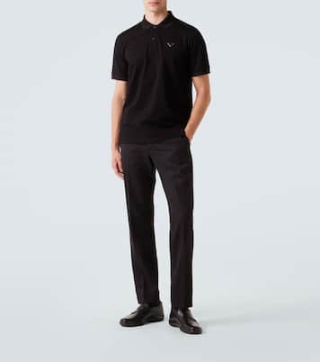 Logo cotton polo shirt | Prada
