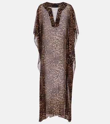 Erica leopard-print semi-sheer silk kaftan | Nili Lotan