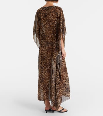Erica leopard-print semi-sheer silk kaftan | Nili Lotan