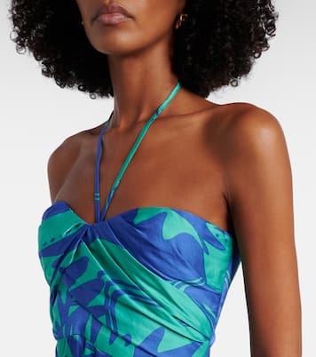 Collina printed strapless midi dress | Poupette St Barth