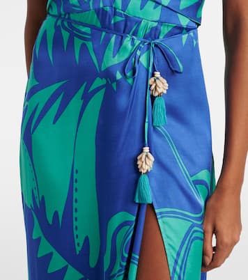 Collina printed strapless midi dress | Poupette St Barth