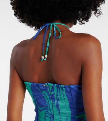 Collina printed strapless midi dress | Poupette St Barth