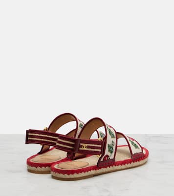 Espadrille-Sandalen mit Leder | Valentino Garavani