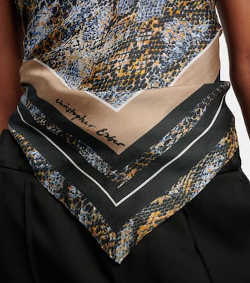 Écharpe imprimée en soie | Christopher Esber