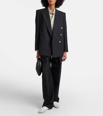 Lewis绒面革边饰皮革运动鞋 | Saint Laurent