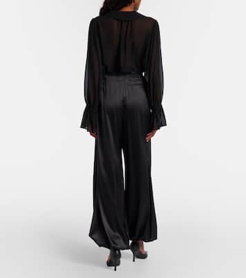 Silk-blend satin wide-leg pants | Nina Ricci