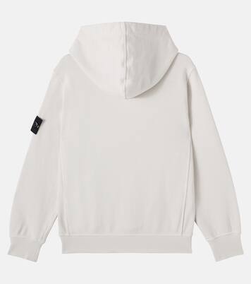 Compass cotton jersey hoodie | Stone Island Junior