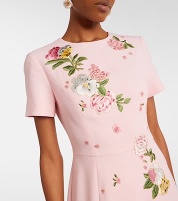 Floral embroidered crêpe gown | Carolina Herrera