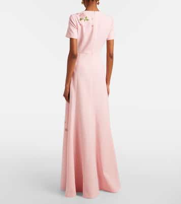 Floral embroidered crêpe gown | Carolina Herrera