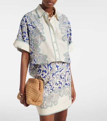Printed cotton and silk shirt | Alémais