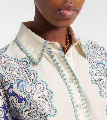 Printed cotton and silk shirt | Alémais
