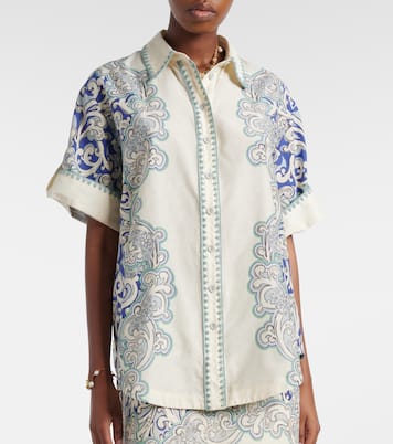 Printed cotton and silk shirt | Alémais