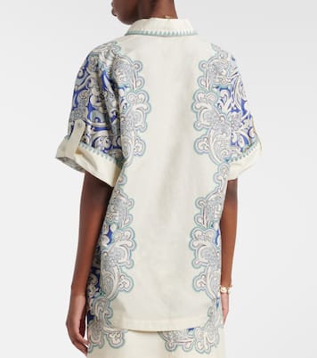 Printed cotton and silk shirt | Alémais