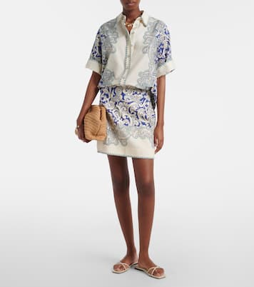 Printed cotton and silk shirt | Alémais
