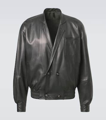 Archivio leather bomber jacket | Giorgio Armani