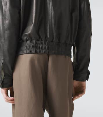 Archivio leather bomber jacket | Giorgio Armani
