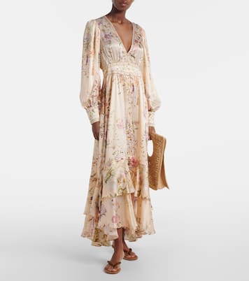 Embellished printed silk maxi dress | Camilla