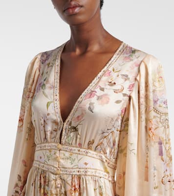 Embellished printed silk maxi dress | Camilla