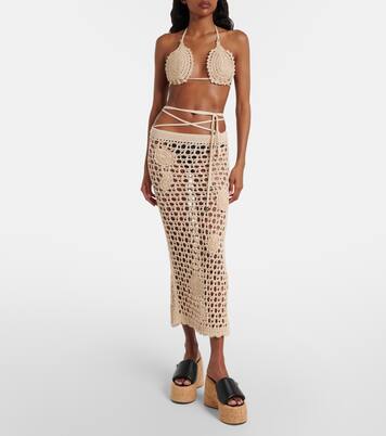 Open-knit cotton beach cover-up | The Attico