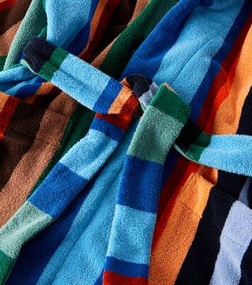 Striped cotton terry bathrobe | Versace Home