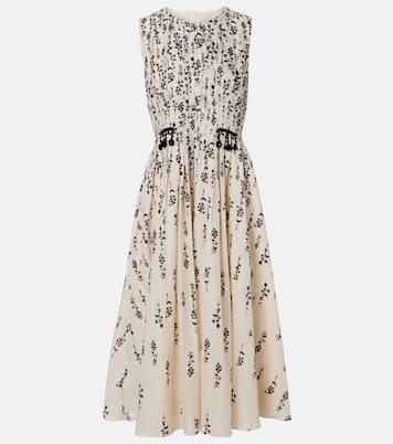 Embellished floral cotton voile midi dress | 'S Max Mara