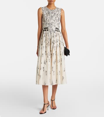 Embellished floral cotton voile midi dress | 'S Max Mara