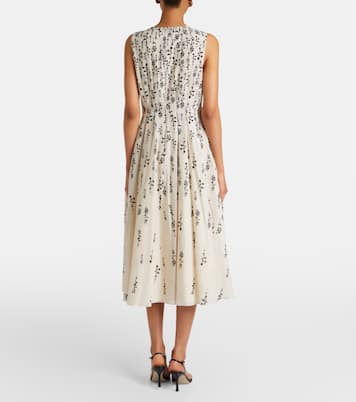 Embellished floral cotton voile midi dress | 'S Max Mara