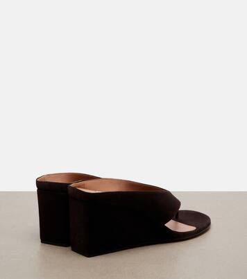 Cube suede wedge sandals | Alaïa