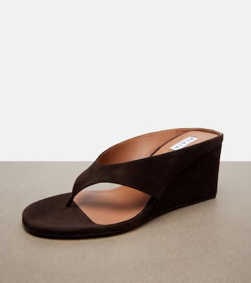 Cube suede wedge sandals | Alaïa