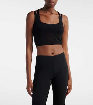 Layered semi-sheer crêpe jersey top | Gucci
