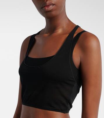 Layered semi-sheer crêpe jersey top | Gucci