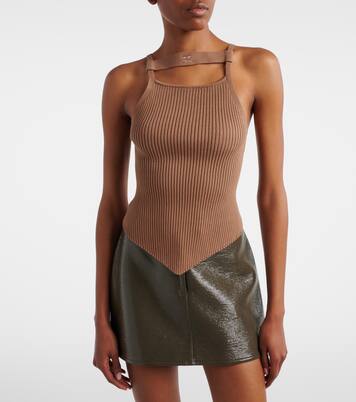 Ribbed-knit tank top | Courrèges