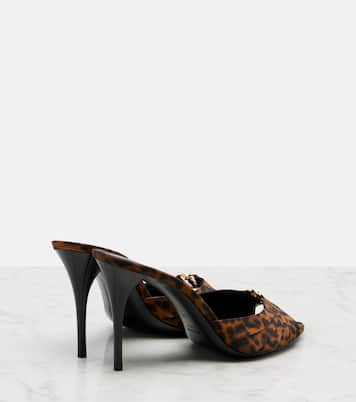 Babylone Cassandre grosgrain mules | Saint Laurent