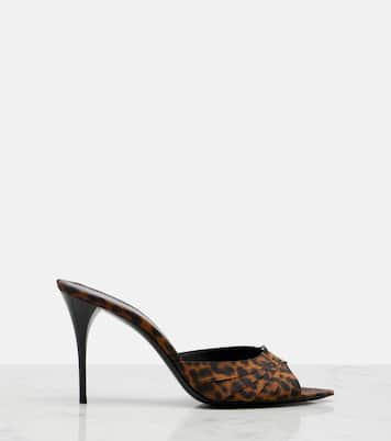 Babylone Cassandre grosgrain mules | Saint Laurent