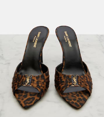 Babylone Cassandre grosgrain mules | Saint Laurent
