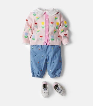 Baby – Pantaloni in chambray con ricamo | Stella McCartney Kids